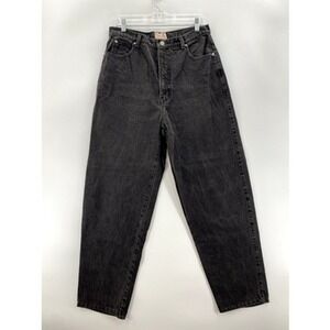 Vintage Sasson Jeans Womens 18 Black High Waisted 90s Mom Denim Faded